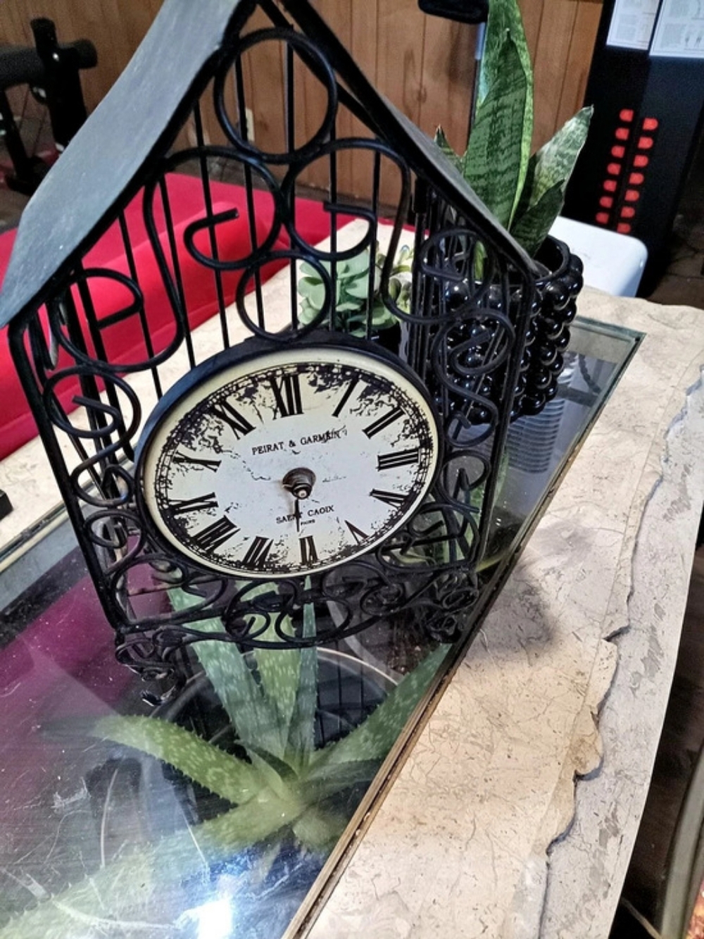 Black & White Cage Wall Clock